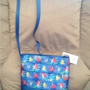 Harveys Blue Crossbody Bag with Colorful Characters